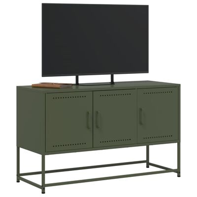 vidaXL TV Cabinet Olive Green 100.5x39x60.5 cm Steel