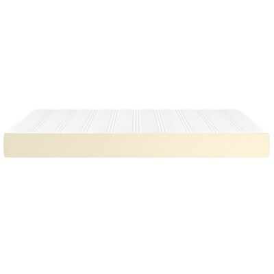 vidaXL Pocket Spring Bed Mattress Cream 140x200x20 cm Faux Leather