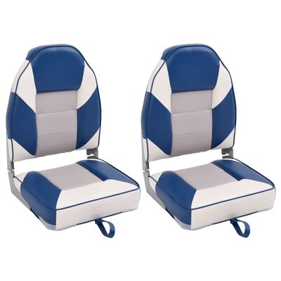 vidaXL Foldable Boat Seats 2pcs with High Back 44x38x55 cm