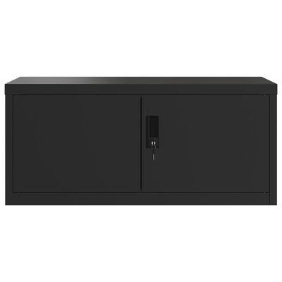 vidaXL File Cabinet Black 90x40x145 cm Steel