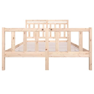 vidaXL Bed Frame without Mattress Solid Wood 140x190 cm (810062+814094)