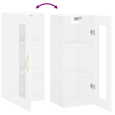 vidaXL Wall Mounted Cabinet White 34.5x34x90 cm