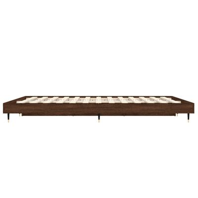 vidaXL Bed Frame without Mattress Brown Oak 140x190 cm Engineered Wood