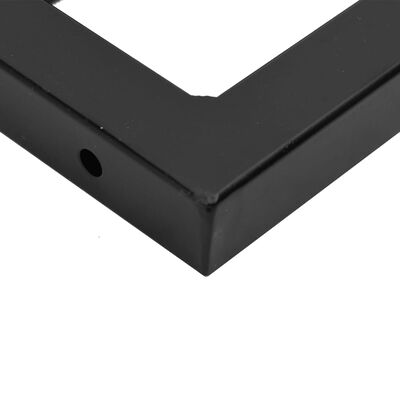 vidaXL Shelf Brackets for Washbasin 2 pcs Black Trapezium Steel