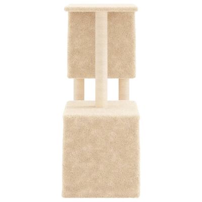 vidaXL Cat Tree with Sisal Scratching Posts Cream 86 cm