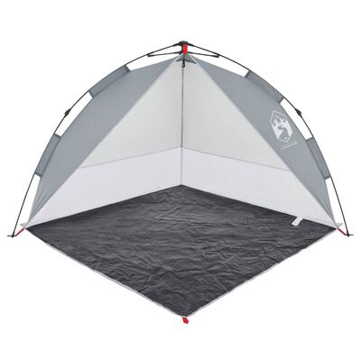 vidaXL Beach Tent Grey Quick Release Waterproof