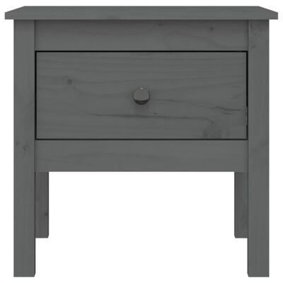 vidaXL Side Table Grey 50x50x49 cm Solid Wood Pine