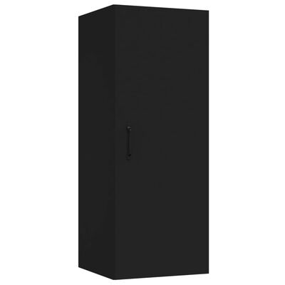 vidaXL Hanging Wall Cabinet Black 34.5x34x90 cm Engineered Wood