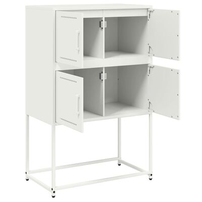 vidaXL Sideboard White 68.5x38.5x107 cm Steel