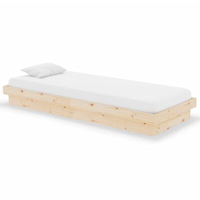 vidaXL Bed Frame without Mattress Solid Wood Small Single