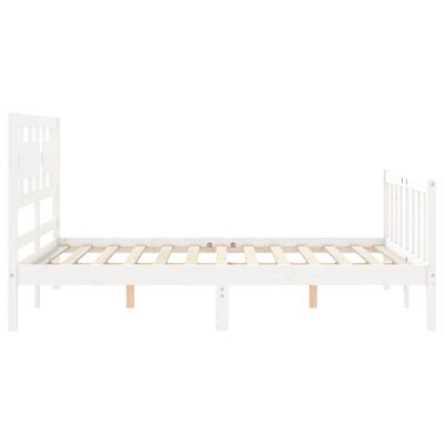 vidaXL Bed Frame without Mattress White 140x200 cm Solid Wood Pine