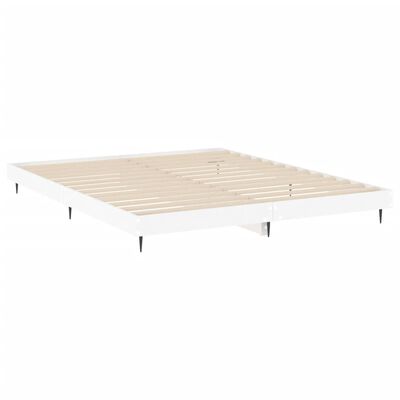 vidaXL Bed Frame without Mattress White 200x200 cm Engineered Wood