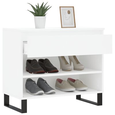 vidaXL Shoe Cabinet White 70x36x60 cm Engineered Wood