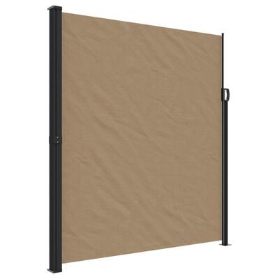 vidaXL Retractable Side Awning Taupe 220x500 cm