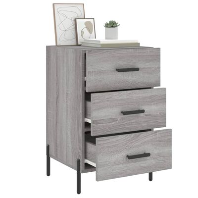 vidaXL Bedside Cabinet Grey Sonoma 40x40x66 cm Engineered Wood