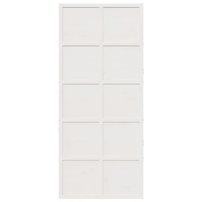 vidaXL Barn Door White 90x208 cm Solid Wood Pine