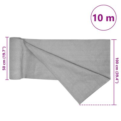 vidaXL Privacy Net Light Grey 1x10 m HDPE 150 g/m²