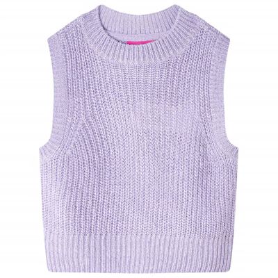 Kids' Sweater Vest Knitted Light Lilac 116