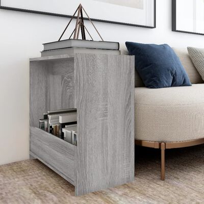 vidaXL Side Table Grey Sonoma 50x26x50 cm Engineered Wood