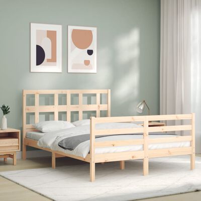 vidaXL Bed Frame without Mattress Small Double Solid Wood