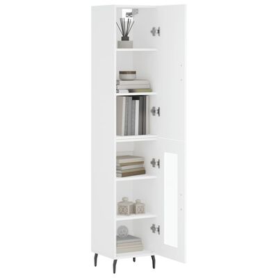 vidaXL Highboard White 34.5x34x180 cm Engineered Wood