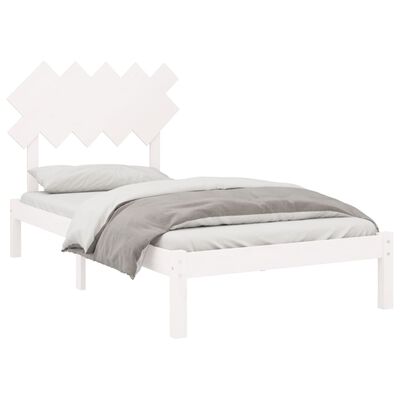 vidaXL Bed Frame without Mattress White 100x200 cm Solid Wood