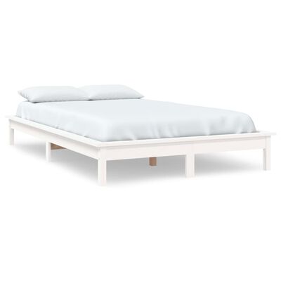 vidaXL Bed Frame without Mattress White 200x200 cm Solid Wood