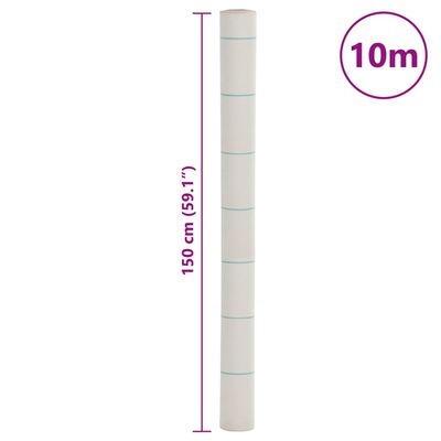 vidaXL Weed Membrane White 1.5x10 m PP