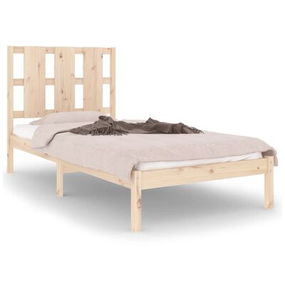 vidaXL Bed Frame without Mattress 90x190 cm Single Solid Wood