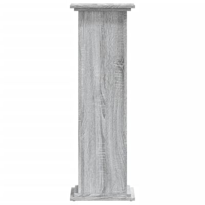 vidaXL Plant Stand Grey Sonoma 33x33x100 cm Engineered Wood