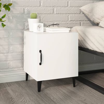 vidaXL Bedside Cabinets 2 pcs White Engineered Wood