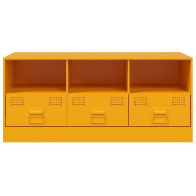 vidaXL TV Cabinet Mustard Yellow 99x39x44 cm Steel