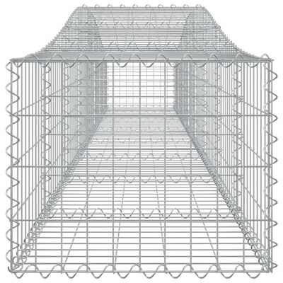 vidaXL Arched Gabion Basket 400x50x40/60 cm Galvanised Iron