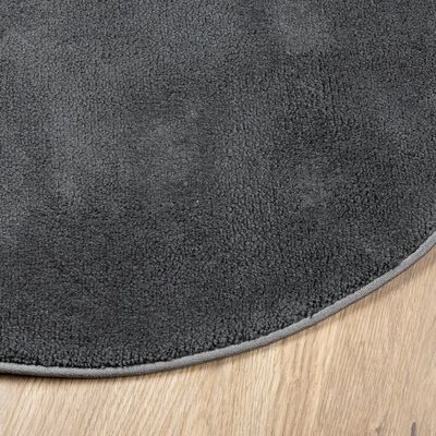 vidaXL Rug OVIEDO Short Pile Anthracite Ø 120 cm