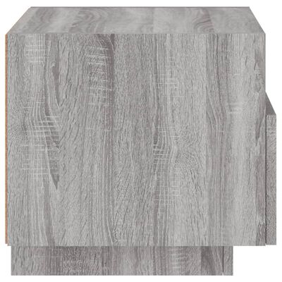 vidaXL Bedside Cabinet with LED Lights Grey Sonoma 40x39x37 cm