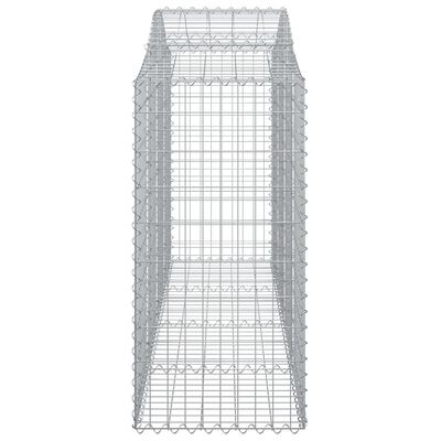 vidaXL Arched Gabion Baskets 5 pcs 200x50x100/120 cm Galvanised Iron