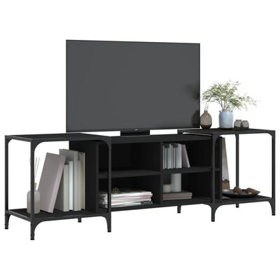 vidaXL TV Cabinet Black 153x37x50 cm Engineered Wood