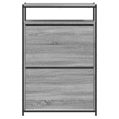 vidaXL Shoe Cabinet Grey Sonoma 75x34x112 Engineered Wood