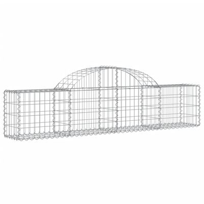 vidaXL Arched Gabion Baskets 20 pcs 200x30x40/60 cm Galvanised Iron