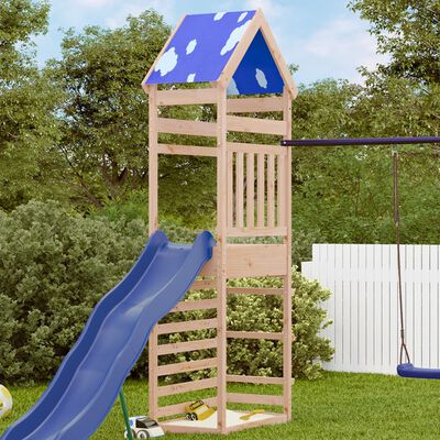 vidaXL Play Tower with Rockwall 85x52.5x265 cm Solid Wood Pine