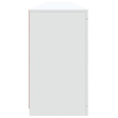 vidaXL Sideboard with LED Lights White 202x37x67 cm