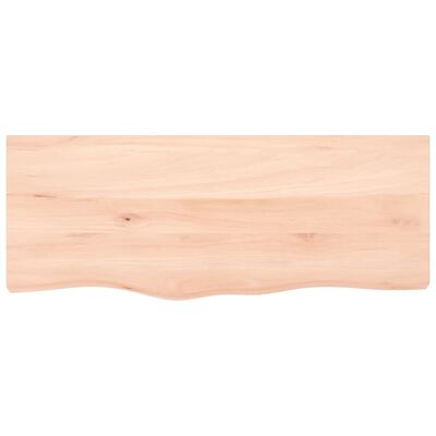 vidaXL Bathroom Countertop 100x40x(2-6) cm Untreated Solid Wood