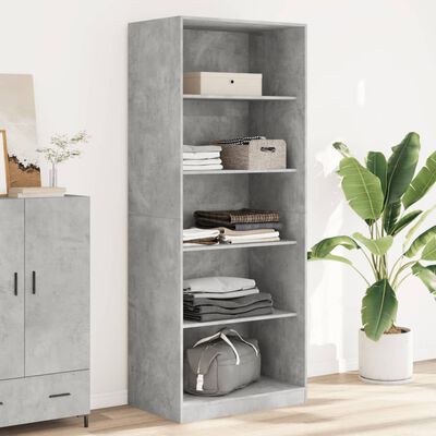 vidaXL Wardrobe Concrete Grey 80x50x200 cm Engineered Wood