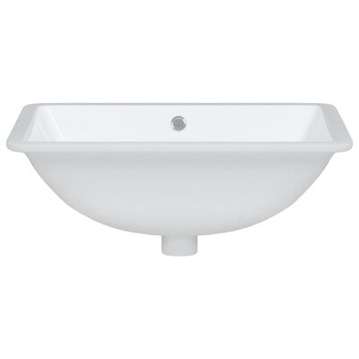 vidaXL Bathroom Sink White 52x38.5x19.5 cm Rectangular Ceramic