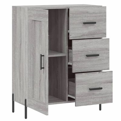 vidaXL Sideboard Grey Sonoma 69.5x34x90 cm Engineered Wood