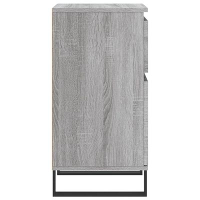 vidaXL Sideboards 2 pcs Grey Sonoma 40x35x70 cm Engineered Wood