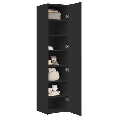 vidaXL Highboard Black 40x42.5x185 cm Engineered Wood