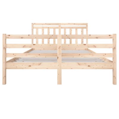 vidaXL Bed Frame without Mattress Solid Wood 160x200 cm (810440+814104)