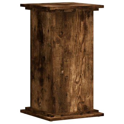 vidaXL Plant Stand Smoked Oak 33x33x60 cm Engineered Wood