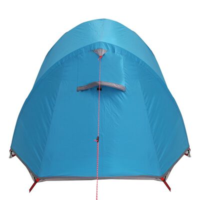 vidaXL Camping Tent Tunnel 2-Person Blue Waterproof